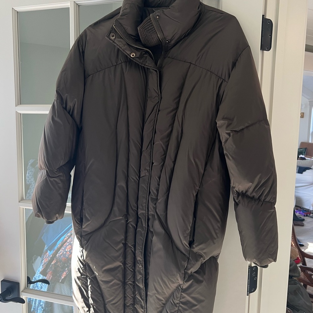 Anthropologie Chocolate Brown Quilted Jacket